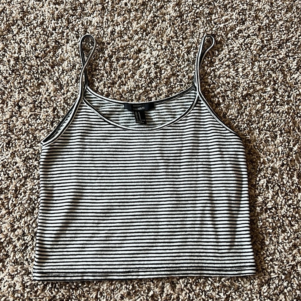 Forever 21 striped crop top size M